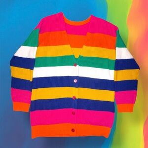 Colorful Striped Cardigan